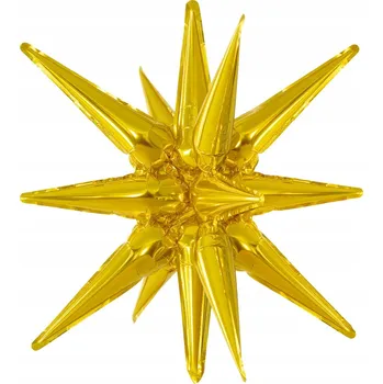 Balónek Fóliový balónek Hvězda 3D zlatá 40 cm Hvězdička