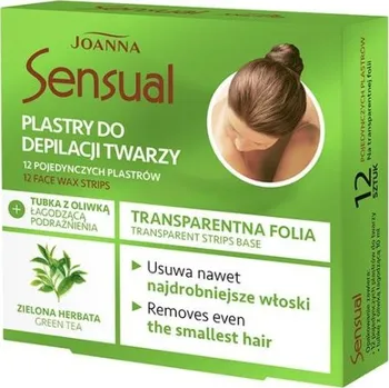 Joanna Sensual voskové depilační pásky na obličej zelený čaj 12 ks