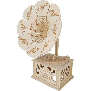 3D puzzle WOODEN TOY , WCK 3D puzzle Gramofón