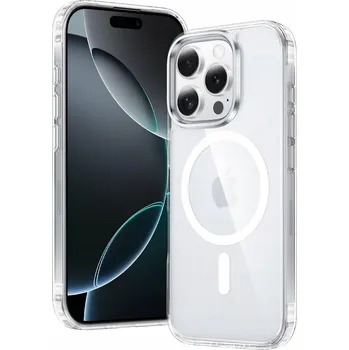 Pouzdro na mobilní telefon Pouzdro pro iPhone 16 Pro Max + Sklo 9H ZESÍLENÉ 360° pro MAGSAFE CLEAR CASE