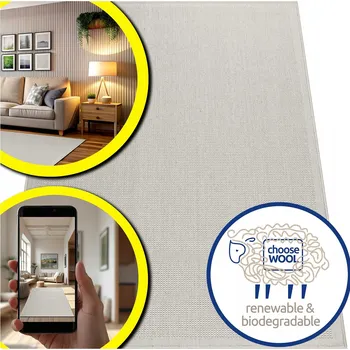 Koberec KOBEREC VLNĚNÝ 60x110 DUNE PŘÍRODNÍ KRÉMOVÝ KOBERCE DO OBÝVÁKU VLNA BOHO