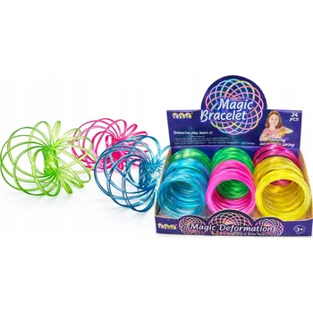 Náramek SPIRÁLOVÝ PRUŽINOVÝ NÁRAMEK NA RUKU 24CM E0610 EMAJ