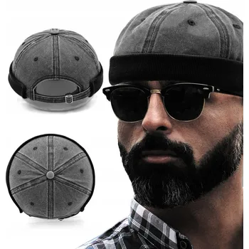 Čepice Čepice dokerka krátká leonka bez kšiltu černá Pako Jeans