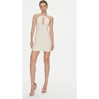 Dámské šaty Elisabetta Franchi Koktejlové šaty AB-514-41E2-V300 Béžová Slim Fit 40