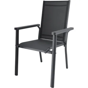 Zahradní nábytek LIVARNO® Hliníková stohovatelná židle Houston, antracitová