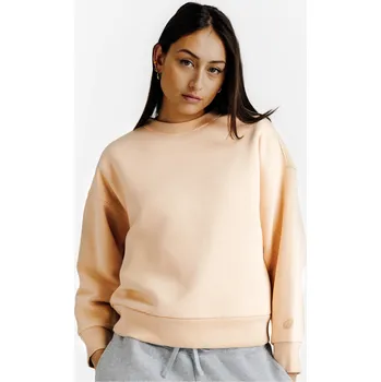 Dámské oblečení DECATHLON Dámská mikina s kulatým výstřihem Elementals M BÉŽOVÁ