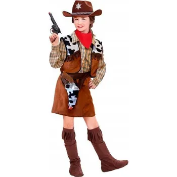 Karnevalový kostým Kostým Kovbojka Převlek Kovbojský Rodeo Pro Holčičku Velikost 140