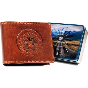 Peněženka Peterson pánská peněženka z přírodní kůže hnědá - muž