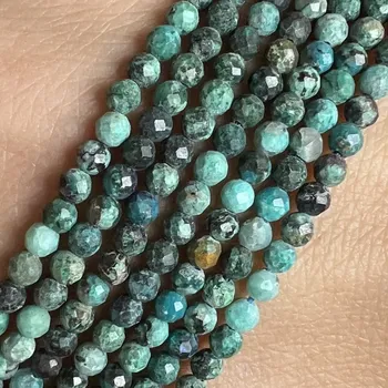 Chryzokol, 3-3,5 mm, fasetovaný, balení 5 ks