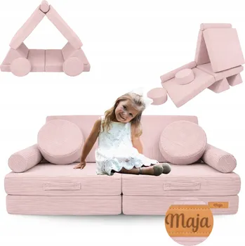 Pohovka Pohovka Flumi Domino 140 x 70 cm, růžový manšestr