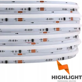 LED páska 5m LED pásek COB Digitální RGB+NW 16W 24V SK6812