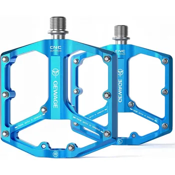 Pedál na kolo Hliníkové platformové pedály na kolo se 3 strojovými ložisky Gewage Modré