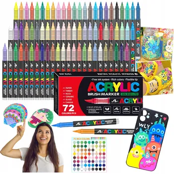 Sada 72 akrylových fixů Guangna na malování