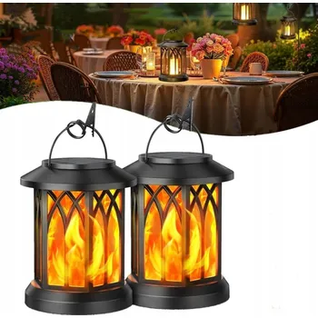 Venkovní osvětlení 2X solární LED lampy k zavěšení ven, solární lucerny, dekorace