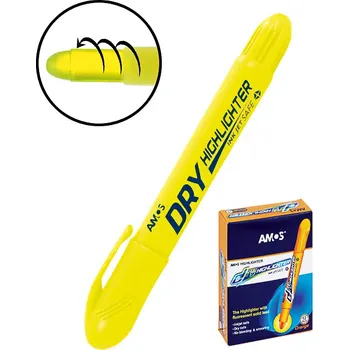 Zvýrazňovač AMOS Zvýrazňovač gelový Neon žlutý