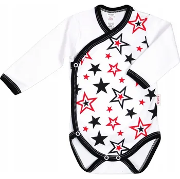 Kojenecký body Zavinovací body s dlouhým rukávem HVĚZDIČKY vel. 74 KLEKLE