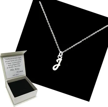 Náhrdelník Stříbrný Řetízek s Písmenkem, Náhrdelník s Písmenem GRAVÍROVÁNÍ