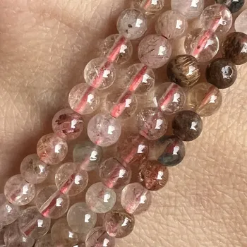 Drahý kámen Rutilový křišťál, kvalita AA, 4-4,5 mm, balení 5 ks