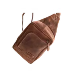 Kožená ručně šitá Pánská taška KUBÁT crossbody | hnědá | Ham 5457D42HUN Barva: hnědá