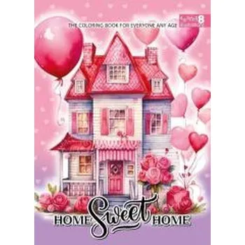 Set školních potřeb Kolorowanka A4 pionowa 8 obrazków Domki róż