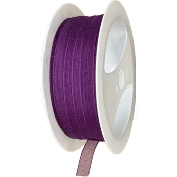 Stuha Stuha organzová Beauty Organdy – Royal Purple fialová 7mm x 5m (4,-Kč/m) (Fialová organzová stuha, 7mm široká, průsvitná, oboustranná, okraje zpevněné tkaním)