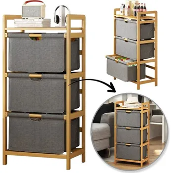 regál Regál Ecarla 45 x 96 x 32 cm, světlý dub