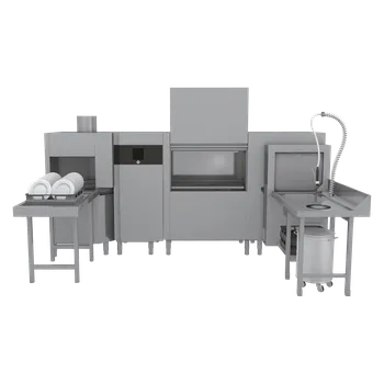 Myčka nádobí Myčka tunelová 270, studená voda, výstup vlevo, rohový předmytí, rohový sušící modul | RM - XT 270 L XTRS CTPWR