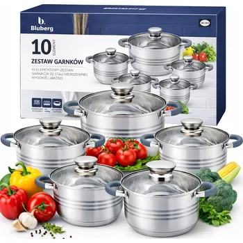 Hrnec Sada hrnců BLUBERG nerezová ocel 10 ks.