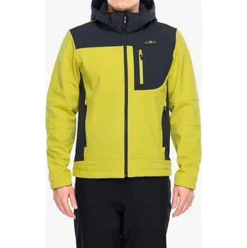 Pánská softshellová bunda Softshellová bunda CMP Vivo Jacket Zip Hood - gold green/antracite 54 (XXL)