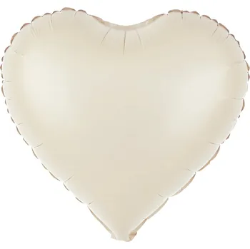 Balónek Fóliový balónek Srdce matný krémový Narozeniny hélium VÁNOCE karneval 45 cm