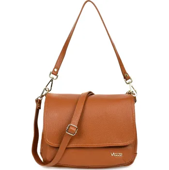 Kabelka Vezze kabelka z pravé lícové kůže hnědá