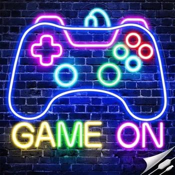 Lampička NEON NA ZEĎ LED LAMPA USB NOČNÍ PAD GAMEPAD DEKORACE PRO HRÁČE