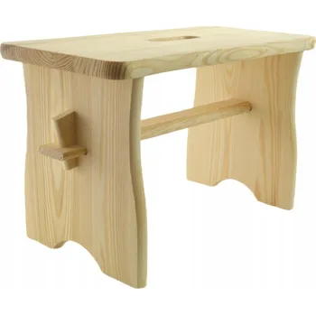 Stolička Střední dřevěná stolička RYCZKA, kuchyňský PLOŠINA, židlička z certifikovaného dřeva FSC