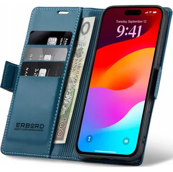 Pouzdro na mobilní telefon Flipové pouzdro Erbord pro Apple iPhone 17, modré