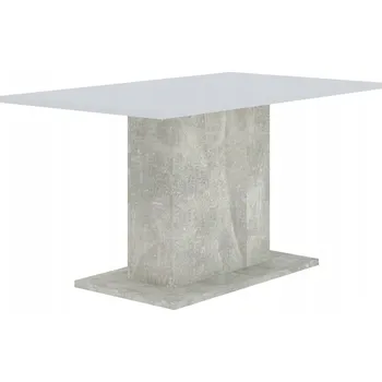 Jídelní stůl Kuchyňský stůl Veneti obdélníkový bílý 80 x 138 x 74 cm