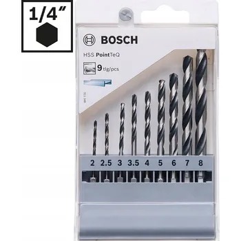 Vrták 9x vrtáky HSS 2; 2,5; 3; 3,5; 4; 5; 6; 7; 8 mm