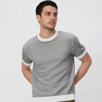 Pánský svetr Reserved - MEN`S SWEATER - světle šedá - 057FR-09P - 057FR-09P-M