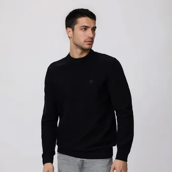 Pánský svetr Reserved - Svetr s příměsí lyocellu - černý - 052FR-99X - 052FR-99X-XL