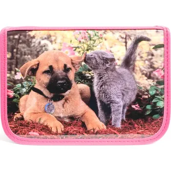 Penál FANDY Penál se 2 klopami Pets 2 růžový