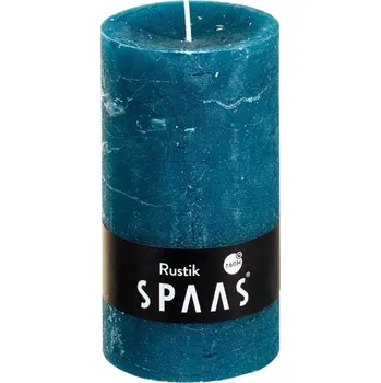 Svíčka Sloupová svíčka SPAAS RUSTIK 13 cm modrá