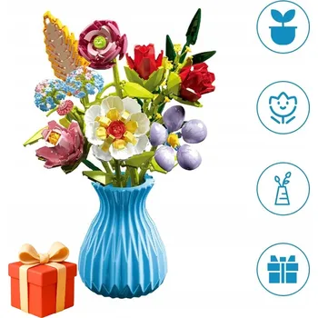 ostatní stavebnice STAVEBNICE KVĚTINY KYTICE KREATIVNÍ SADA VÁZA + KVĚTY