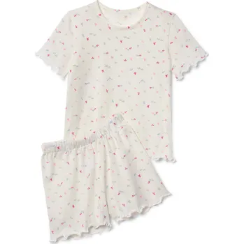 680898 - Tchibo - Dětské krátké pyžamo - pro miminko - vel. 98/104 - barva: bílá/s potiskem