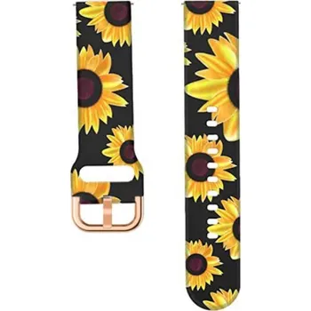 Ostatní příslušenství k chytrým hodinkám eses Sportovní silikonový řemínek - Se vzorem slunečnice, 18 mm