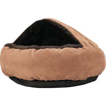 Pelíšek pro psa Pelech/kukaň pro psy/kočky Soft Igloo ČERNO-HNĚDÁ Vyberte velikost: XL