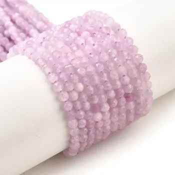 Kunzit, kvalita AA, 3-3,5 mm, půlšňůra 19 cm