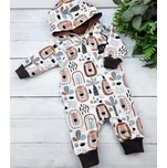 Kulišárny Teplákový overal rostoucí LION VELIKOST: 98, Barva nápletu: brown