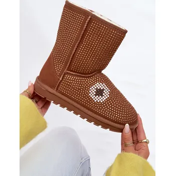 Dámská zimní obuv Boto Zdobené Vyšší Zimní Boty Dámské Galivra Barva: Béžová, Velikost: 36