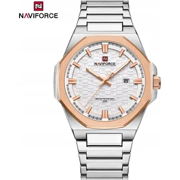 Hodinky Hodinky NAVIFORCE ST - 38659 - Stříbrná/Růžová/Bílá KP-38659
