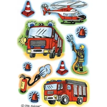 samolepka MOTIVAČNÍ SAMOLEPKY HERMA HASIČI HASIČSKÝ VŮZ HASIČ VRTULNÍK