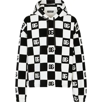 Pánská mikina DOLCE & GABBANA Chess Print mikina S Černá